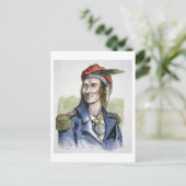 Carte Postale Tecumseh (1768-1813) (gravure colorée) (Debout devant)