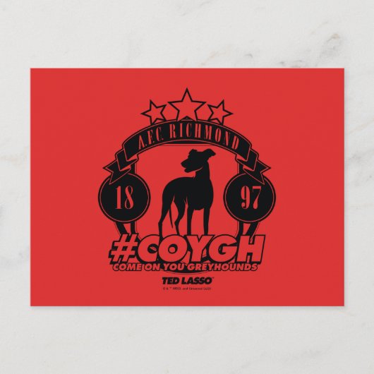 Carte Postale Ted Lasso | AFC Richmond #COYGH (Devant)