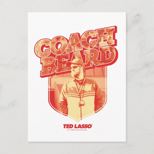 Carte Postale Ted Lasso | Badge du coach Beard (Devant)