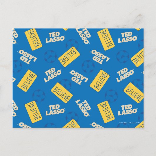 Carte Postale Ted Lasso | Believe Sign and Ball Toss Pattern (Devant)