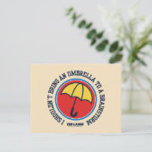 Carte Postale Ted Lasso | Ne devrait pas apporter le parapluie p (Debout devant)