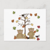 Carte Postale Teddies automnales (Devant)