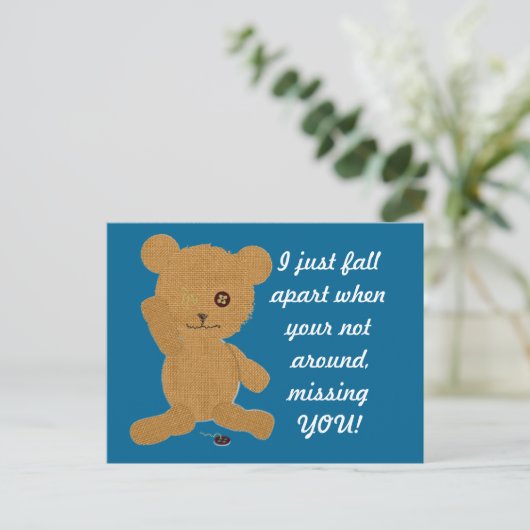 Carte postale Teddy (Debout devant)