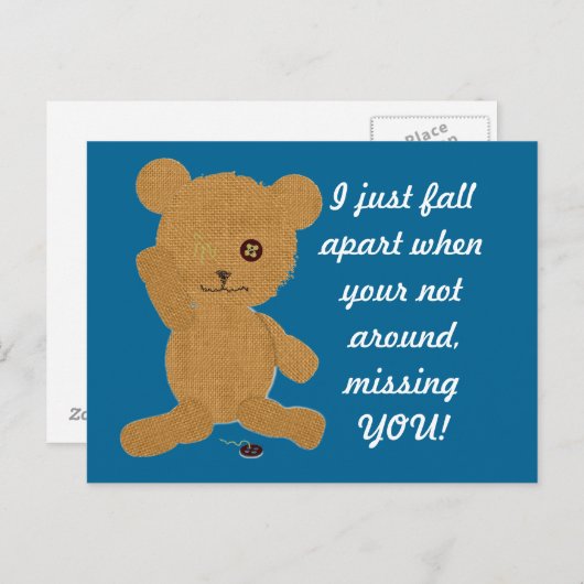 Carte postale Teddy (Devant / Derrière)