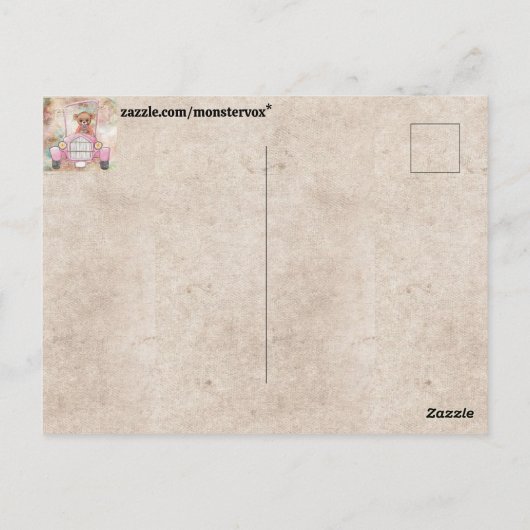 Carte postale Teddy Bear (Dos)