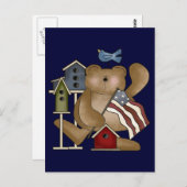 Carte Postale Teddy Bear 4 juillet (Devant / Derrière)