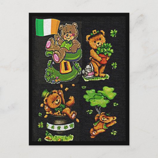 Carte Postale Teddy Bear Collection St. Patrick's Day (Devant)