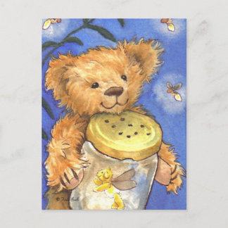 Carte Postale Teddy Bear éclat lucioles lucioles mignonette Cart