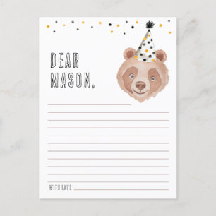 Carte Postale Teddy Bear First Bird Time Capsule Card