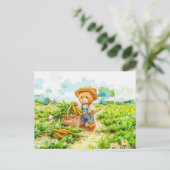 Carte Postale Teddy Bear Harvesting (Debout devant)