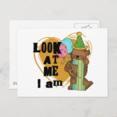 Carte Postale Teddy Bear I'm 1 Anniversaire T-shirts et cadeaux (Devant / Derrière)
