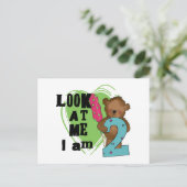 Carte Postale Teddy Bear I'm 2 Anniversaire T-shirts et cadeaux (Debout devant)