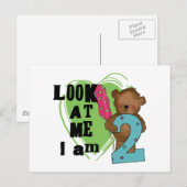 Carte Postale Teddy Bear I'm 2 Anniversaire T-shirts et cadeaux (Devant / Derrière)