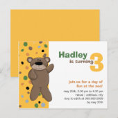 Carte Postale Teddy Bear ・ Invitation d'anniversaire (Devant / Derrière)