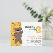 Carte Postale Teddy Bear ・ Invitation d'anniversaire (Debout devant)