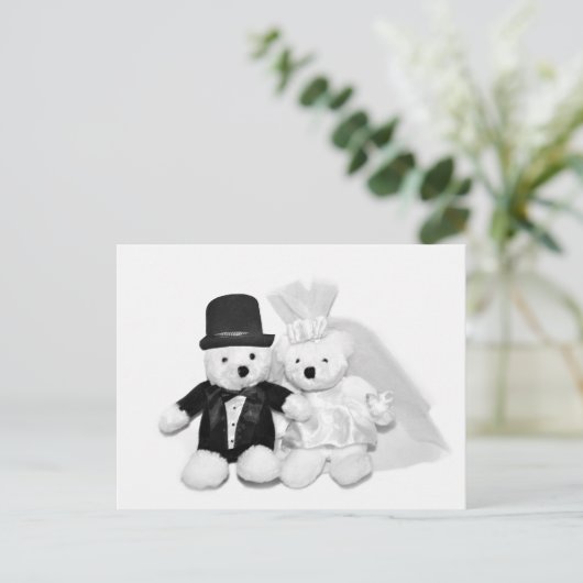 Carte Postale Teddy Bear Mariage (Debout devant)