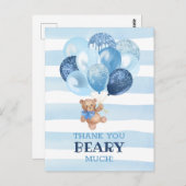 Carte Postale Teddy Bear Merci Beary beaucoup (Devant / Derrière)