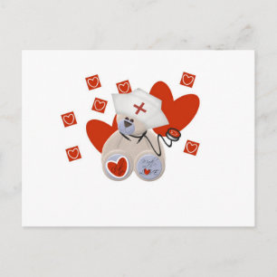Carte Postale Teddy Bear Nurse Love Tshirts et cadeaux