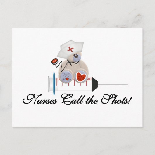 Carte Postale Teddy Bear Nurses Call the Shots T-shirts and Gift (Devant)