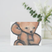 Carte Postale Teddy Bear Pondering CricketDiane Designer Stuff (Debout devant)