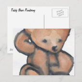 Carte Postale Teddy Bear Pondering CricketDiane Designer Stuff (Devant / Derrière)