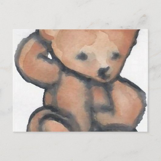 Carte Postale Teddy Bear Pondering CricketDiane Designer Stuff (Devant)