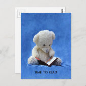 Carte Postale Teddy Bear Time to Read Postcard, ZKOA (Devant / Derrière)