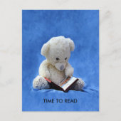 Carte Postale Teddy Bear Time to Read Postcard, ZKOA (Devant)