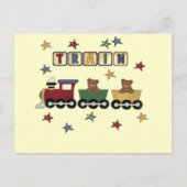 Carte Postale Teddy Bear Train Tshirts et cadeaux (Devant)