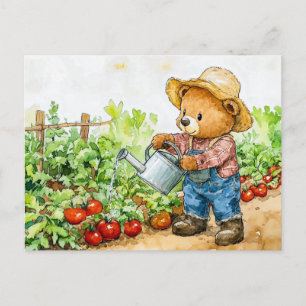 Carte Postale Teddy Bear Watering