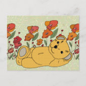 Carte Postale Teddy dans le champ de pavot (Devant)