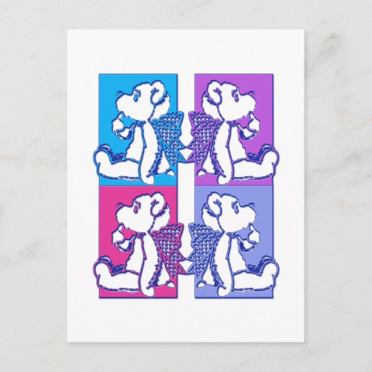 Carte Postale Teddy Foursome (Devant)