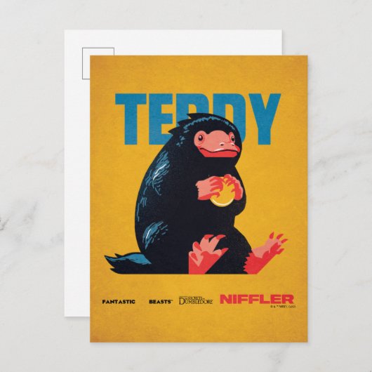 Carte Postale Teddy Graphique Vintage (Devant / Derrière)