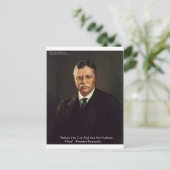 Carte Postale Teddy Roosevelt "Croyez En Moi" Citation Cadeaux/T (Debout devant)