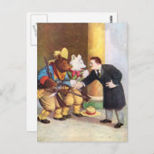 Carte Postale Teddy Roosevelt et Roosevelt Bear Cowboys (Devant / Derrière)