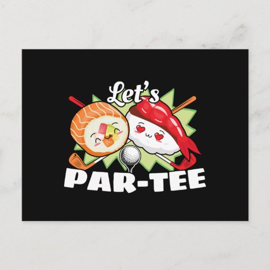Carte Postale Tee à la Par-Tee Golf Pun - Fête de Golf (Devant)