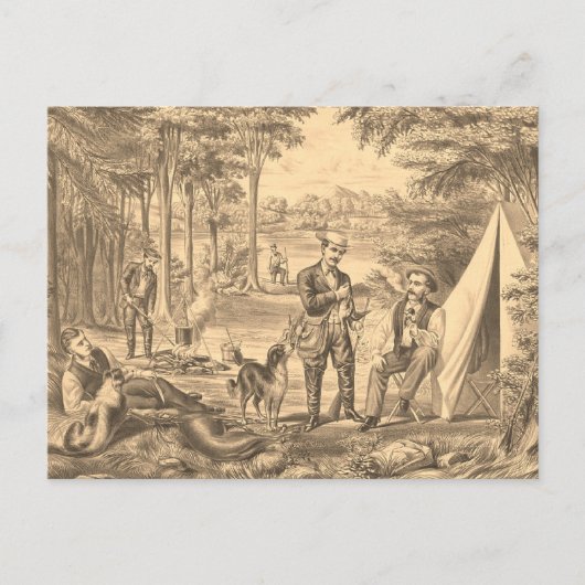 Carte Postale TEE Camping Old School (Devant)