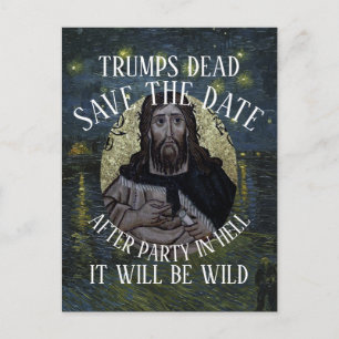 CARTE POSTALE TEE DE FÊTE DE TRUMP MORT HG FV LF