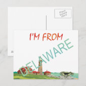 Carte Postale TEE I'm From Delaware (Devant / Derrière)
