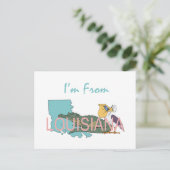Carte Postale TEE I'm from Louisiana (Debout devant)