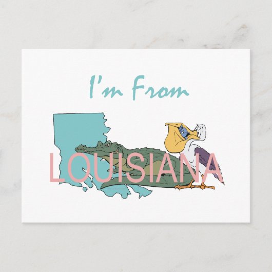 Carte Postale TEE I'm from Louisiana (Devant)