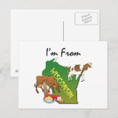 Carte Postale TEE I'm From Wisconsin (Devant / Derrière)