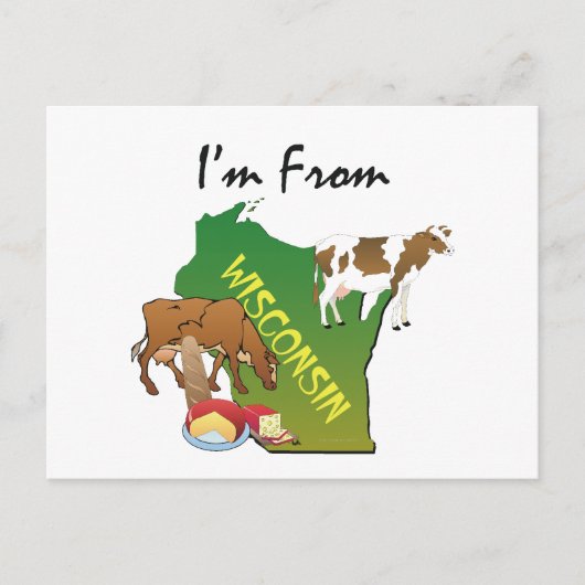 Carte Postale TEE I'm From Wisconsin (Devant)
