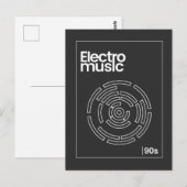 Carte Postale Tee-shirt Electro Maze 90s Techno (Devant / Derrière)