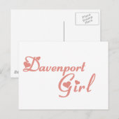 Carte Postale Tee - shirts Davenport (Devant / Derrière)