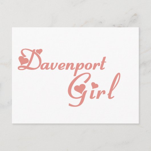 Carte Postale Tee - shirts Davenport (Devant)