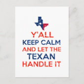 Carte Postale Tee - shirts du drapeau du Texas (Devant)
