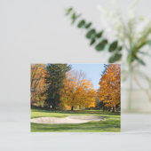 Carte Postale Tee time en automne (Debout devant)