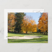 Carte Postale Tee time en automne (Devant / Derrière)