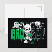 Carte Postale Teen Titans Go! | "Bad Boy" Robin, Cyborg, & BB (Devant / Derrière)